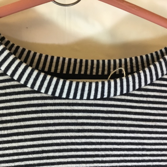 🖤Zara Trafaluc Womens Top Blue White Stripes - Picture 2 of 4